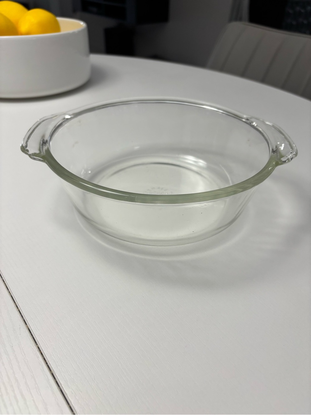 Vintage Fire-King Clear Glass 1.5 QT Round Casserole Dish (No Lid)